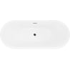 Mexen Lotos freestanding bath 140 x 75 cm, white, gold overflow - 52051407700-50