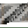 Mexen Roma draaideur douchecabine 100 x 100 cm, grafiet, chroom + Flat douchebak, wit - 854-100-100-01-40-4010