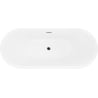 Mexen Lotos Freestanding Bath 140 x 75 cm, White, Overflow Rose Gold - 52051407700-60