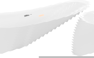 Mexen Lotos Freestanding Bath 140 x 75 cm, White, Overflow Rose Gold - 52051407700-60