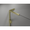 Mexen Lunar L Duo vasakpoolne hingedega dušiuks 105 x 75 cm, läbipaistev, harjatud kuldne - 834L-105L-075P-55-00
