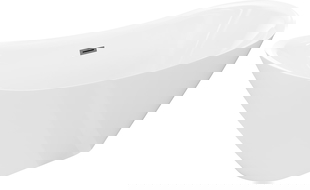 Mexen Lotos freistehende Badewanne 140 x 75 cm, weiß, Überlauf gun gray gebürstet - 52051407700-66