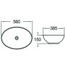 Mexen Marina lavabo sobre encimera 56 x 38 cm, blanco - 21195600