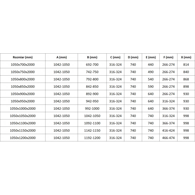 Mexen Lunar L Duo levo nihajno tuš kabina 105 x 100 cm, prozorna, brušeno zlato - 834L-105L-100P-55-00