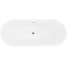 Mexen Lotos freestanding bath 150 x 75 cm, white, chrome overflow - 52051507700-01