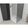 Mexen Roma swing shower cabin 110 x 70 cm, graphite, chrome + Flat shower tray, white - 854-110-070-01-40-4010
