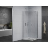 Mexen Pretoria swing shower cabin 70 x 70 cm, transparent, chrome + Flat tray - 852-070-070-01-00-4010