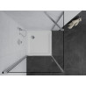 Mexen Pretoria nagibna tuš kabina 70 x 70 cm, prozorna, krom + tuš kad Flat - 852-070-070-01-00-4010