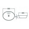 Mexen Aida 55 x 40 cm countertop sink, white - 21205500
