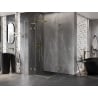 Mexen Lunar L Duo Hinged Shower Enclosure 115 x 115 cm, Transparent, Brushed Gold - 834L-115L-115P-55-00