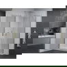 Mexen Pretoria douchecabine draaibaar 90 x 90 cm, transparant, chroom + Flat douchebak - 852-090-090-01-00-4010