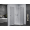 Mexen Pretoria pivot shower cabin 90 x 90 cm, transparent, chrome + Flat tray - 852-090-090-01-00-4010