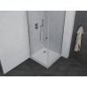 Mexen Pretoria pivot shower cabin 90 x 90 cm, transparent, chrome + Flat tray - 852-090-090-01-00-4010