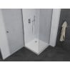 Mexen Pretoria pivot shower enclosure 100 x 100 cm, transparent, chrome + Flat tray - 852-100-100-01-00-4010