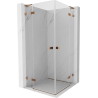 Mexen Lunar L Duo hinged dušikabiin 70 x 70 cm, läbipaistev, roosa kuld - 834L-070L-070P-60-00