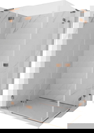 Mexen Lunar L Duo cabine de douche pivotante gauche 85 x 75 cm, transparent, or rose - 834L-085L-075P-60-00