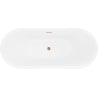 Mexen Lotos freestanding bathtub 160 x 75 cm, white, brushed copper overflow - 52051607700-65