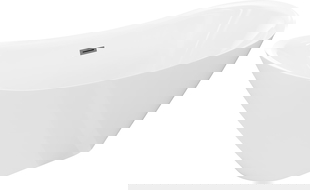 Mexen Lotos vrijstaande badkuip 160 x 75 cm, wit, overloop gun metal - 52051607700-95