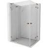 Mexen Lunar L Duo Swing Shower Enclosure Left 95 x 75 cm, Transparent, Rose Gold - 834L-095L-075P-60-00