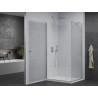 Mexen Pretoria preklopna tuš kabina 90 x 70 cm, prozirno, krom + tuš kada Flat - 852-090-070-01-00-4010