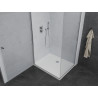 Mexen Pretoria preklopna tuš kabina 90 x 70 cm, prozirno, krom + tuš kada Flat - 852-090-070-01-00-4010