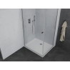 Mexen Pretoria preklopna tuš kabina 90 x 70 cm, prozirno, krom + tuš kada Flat - 852-090-070-01-00-4010