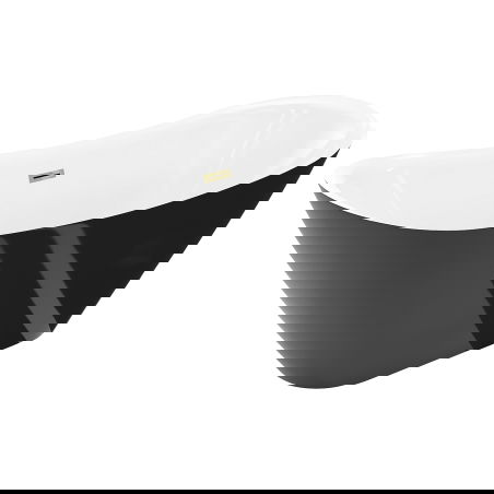 Mexen Lotos μπανιέρα ελεύθερης τοποθέτησης 160 x 75 cm, λευκό/μαύρο,