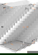 Mexen Lunar L Duo καμπίνα ντους ανοιγόμενη αριστερή 100 x 95 cm, διάφανο, ροζ χρυσό