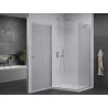 Mexen Pretoria 100 x 80 cm Swing Shower Enclosure, Transparent, Chrome + Flat Tray - 852-100-080-01-00-4010