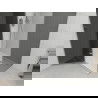 Mexen Roma douchecabine met draaideur 120 x 70 cm, grafiet, chroom + Flat douchebak, wit - 854-120-070-01-40-4010