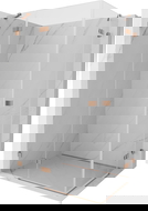 Mexen Lunar Duo draaideur-douchecabine links 100 x 80 cm, transparant, geborsteld koper - 834-100L-080P-65-00