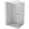 Mexen Lunar Duo dušikabiin vasak 100 x 95 cm, läbipaistev, harjatud vask - 834-100L-095P-65-00