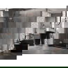 Mexen Lunar Duo scharnierend douchecabine 105 x 100 cm, transparant, geborsteld koper - 834-105L-100P-65-00