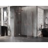 Mexen Lunar Duo cabine de douche pivotante 105 x 100 cm, transparent, cuivre brossé - 834-105L-100P-65-00