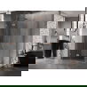 Mexen Lunar Duo scharnierend douchecabine 105 x 100 cm, transparant, geborsteld koper - 834-105L-100P-65-00