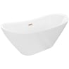 Mexen Lotos baignoire autoportante 170 x 75 cm, blanche, trop-plein or rose - 52051707700-60