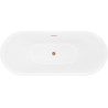 Mexen Lotos vabadseisev vann 170 x 75 cm, valge, harjatud vase ülevool - 52051707700-65
