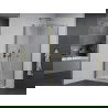 Mexen Pretoria scharnierende douchecabine 70 x 70 cm, transparant, goud + Flat douchebak - 852-070-070-50-00-4010