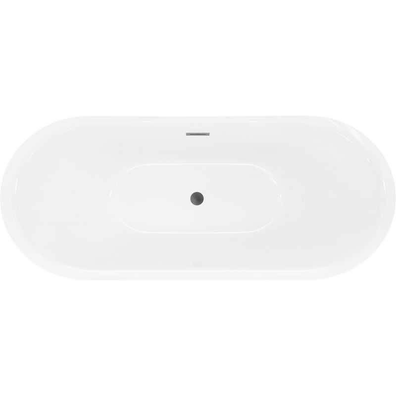 Mexen Lotos bañera exenta 170 x 75 cm, blanca/negra, rebosadero gun metal - 52051707775-95