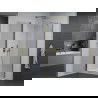 Mexen Pretoria scharnierende douchecabine 70 x 70 cm, transparant, goud + Flat douchebak - 852-070-070-50-00-4010