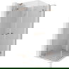 Mexen Lunar Duo scharnierende douchecabine 110 x 110 cm, transparant, geborsteld koper - 834-110L-110P-65-00