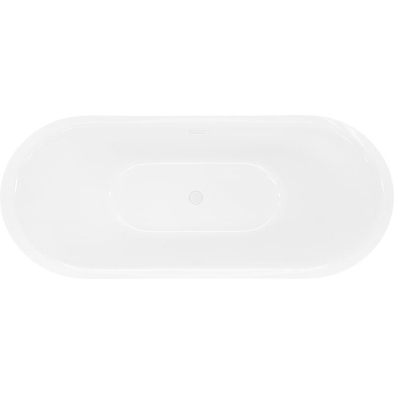 Mexen Lotos fräistehend Badwanna 180 x 75 cm, wäiss, Iwwerlaf wäiss - 52051807700-20