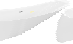Mexen Lotos vrijstaande badkuip 180 x 75 cm, wit, geborsteld goud overloop - 52051807700-55