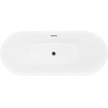 Mexen Lotos vaba seisev vann 180 x 75 cm, valge, must ülevool - 52051807700-70