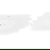 Mexen Lotos freistehende Badewanne 180 x 75 cm, weiß/schwarz, Überlauf gebürstetes Nickel - 52051807775-97