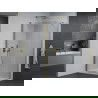Mexen Pretoria cabina doccia con porta a battente 80 x 70 cm, trasparente, oro + piatto doccia Flat - 852-080-070-50-00-4010