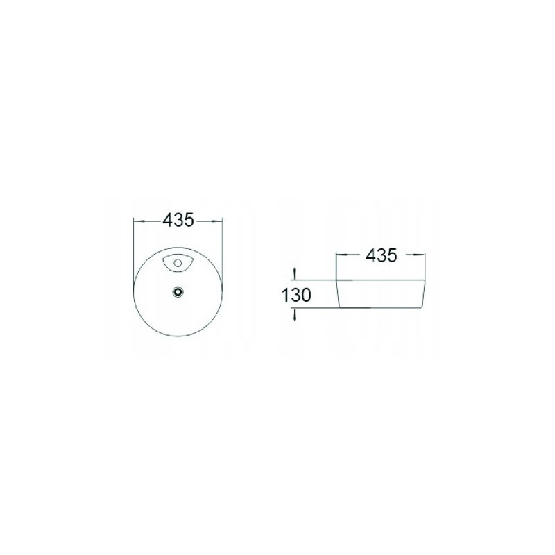 Mexen Arlena opzetwastafel 43 x 43 cm, wit - 21264300