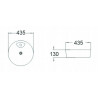 Mexen Arlena countertop sink 43 x 43 cm, white - 21264300