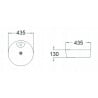 Mexen Arlena opbouw wastafel 43 x 43 cm, wit - 21264300