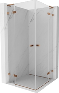 Mexen Lunar L Duo tuš kabina s vratima koja se otvaraju 110 x 110 cm, prozirna, ružičasto zlato - 834L-110L-110P-60-00